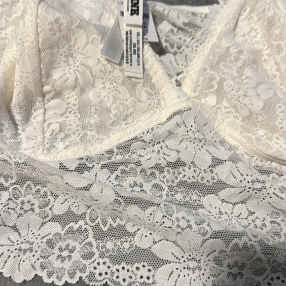 PINK (Victoria’s Secret) White/Cream Bralette - Picture 3 of 5